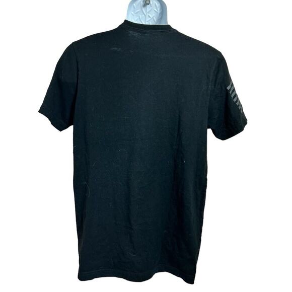 Men's Grunt Style Black T-Shirt Sz Medium American Flag Stars Short Sleeve - Picture 8 of 8